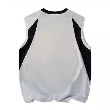 巴塞罗那足球俱乐部 美式复古简约基础款圆领套头透气吸汗运动宽松休闲百搭无袖背心 男女同款