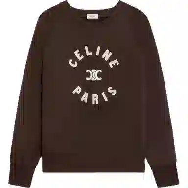 CELINE Triomphe Sweatshirt In Cotton Fleece