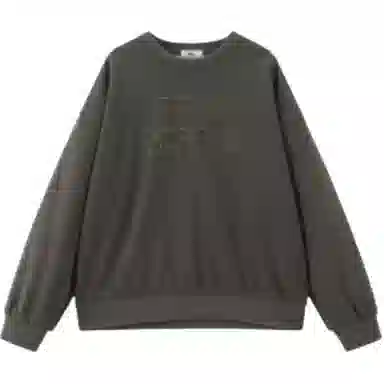 【dme】 圆领字母休闲长袖卫衣 女款 青灰