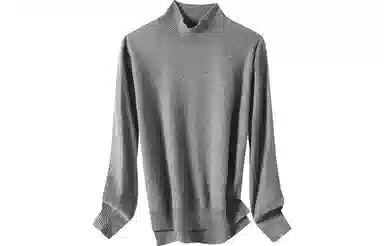 恒源祥 纯色半高领落肩长袖针织羊绒衫衫 女款