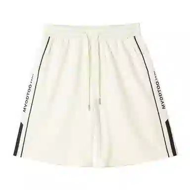 海尔斯 立体刺绣五分织带宽松休闲短裤 男款