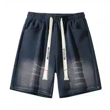 大卫贝肯 美式复古简约直筒休闲短裤 男女同款