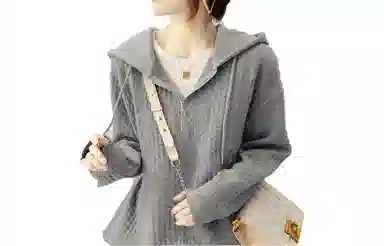 【dme】 连帽半拉链长袖卫衣 女款