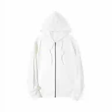 重磅基础 纯色连帽拉链宽松百搭落肩长袖卫衣 女款