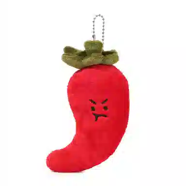 千桐 创意可爱小辣椒治愈水果蔬菜 手机绳包包挂饰行李箱卡通玩偶#好运 毛绒 挂件 男女同款情侣款