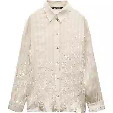 ZARA Relaxed Collar Shirt White
