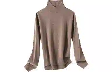 恒源祥 纯色半高领落肩长袖针织羊绒衫衫 女款