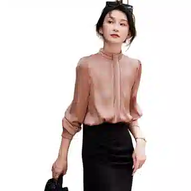 【dme】 舒适纯色休闲长袖衬衫 女款