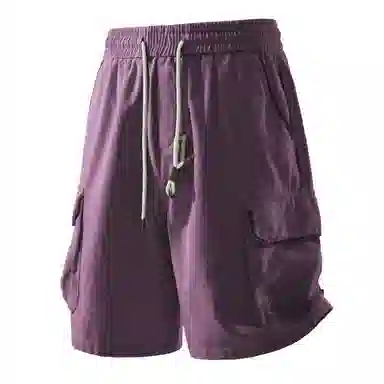 敦煌博物馆 美式复古纯棉重工做旧水洗大码多口袋机能风宽松透气工装休闲短裤 男女同款