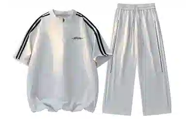 王者荣耀 标语款 美式复古百搭简约宽松舒适居家通勤户外半开拉链门襟上衣抽绳长裤休闲运动套装 男女同款