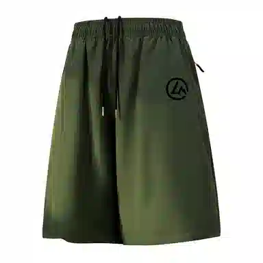 兰缪 日系简约纯色基础款日常通勤舒适柔软亲肤复古美式百搭户外运动宽松五分休闲短裤 男女同款