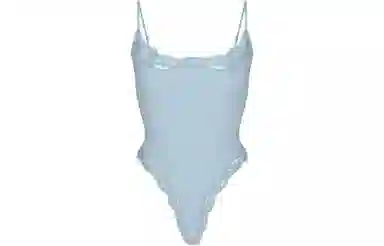 SKIMS Fits Everybody Lace Cami Bodysuit Denim