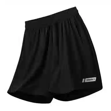 纳趣 字母纯色宽松五分百搭休闲短裤 男款 黑色