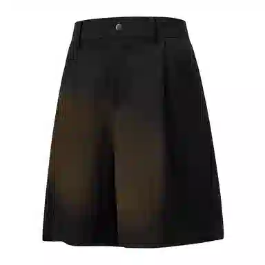 兰缪 美式复古纯色高街风基础款户外日常柔软通勤亲肤舒适透气运动直筒宽松五分裤休闲短裤 男女同款