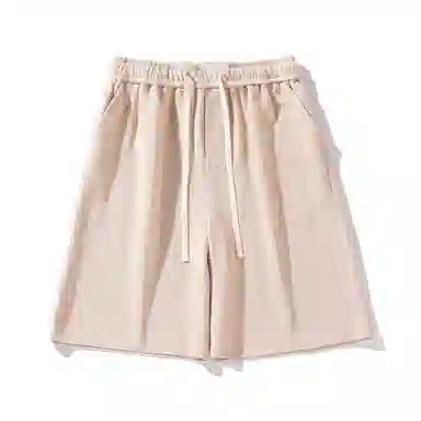 海尔斯 美式高街纯色舒适中腰系带百搭宽松休闲短裤 男款