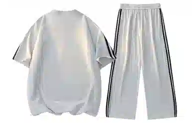 王者荣耀 标语款 美式复古百搭简约宽松舒适居家通勤户外半开拉链门襟上衣抽绳长裤休闲运动套装 男女同款