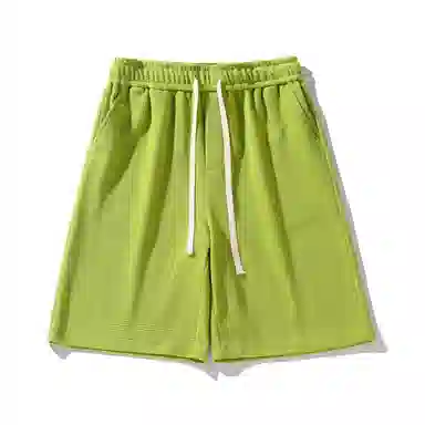 海尔斯 美式高街纯色舒适中腰系带百搭宽松休闲短裤 男款