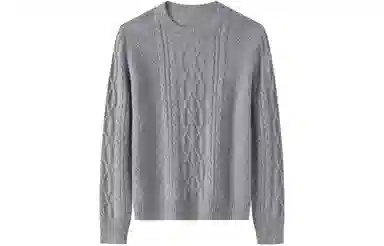 恒源祥 纯色绞花多巴胺减龄羊绒衫 女款