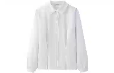 东鲸岁时记 纯色翻领单排扣长袖 紫川附中衬衫 女款