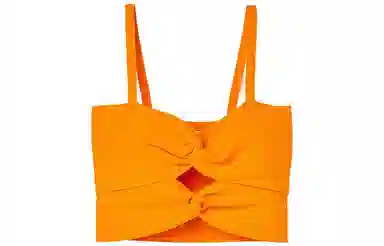 Sandro Dopamine Bow Knit Tank Orange