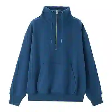 佐丹奴 心形字母刺绣抽绳立领半开襟针织卫衣 女款