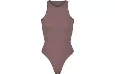 SKIMS Fits Everybody High Neck Bodysuit Umber