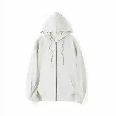 重磅基础 纯色连帽拉链宽松百搭落肩长袖卫衣 女款