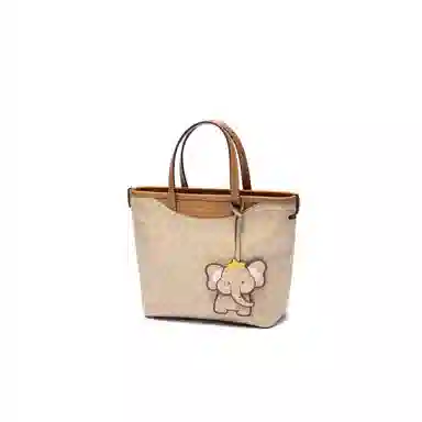 BELLE Vintage Simple Tote Medium Apricot