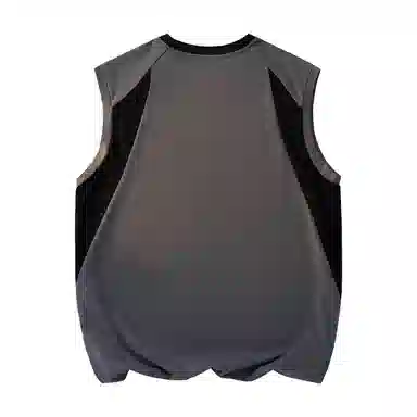 巴塞罗那足球俱乐部 美式复古简约基础款圆领套头透气吸汗运动宽松休闲百搭无袖背心 男女同款