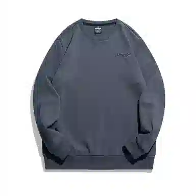 特步 纯色宽松圆领套头卫衣 女款