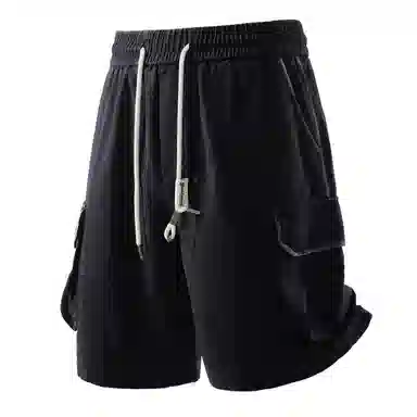 敦煌博物馆 美式复古纯棉重工做旧水洗大码多口袋机能风宽松透气工装休闲短裤 男女同款