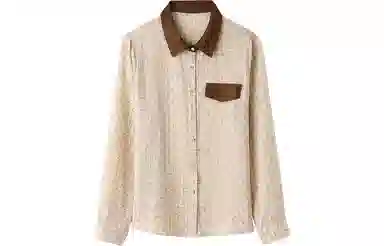 恒源祥 高级感印花雪纺上衣长袖衬衫 女款