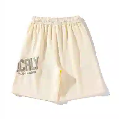 海尔斯 美式高街舒适字母印花中腰系带百搭宽松休闲短裤 男款