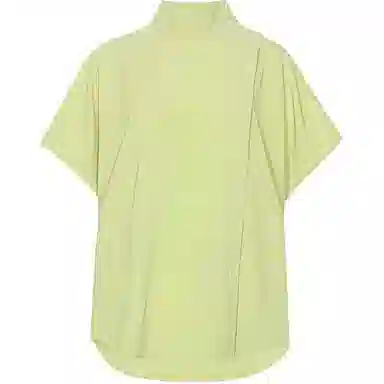 美洋 立领纯色短袖衬衫 女款 橄榄绿