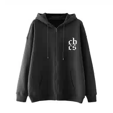 草本初色 连帽宽松薄款字母印花舒适通勤卫衣 男女同款