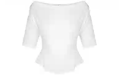 Khy SS24 DROP 005 Off Shoulder Pleated T-shirt T White