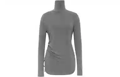 美洋 纯色高领打底休闲长袖衬衫 女款