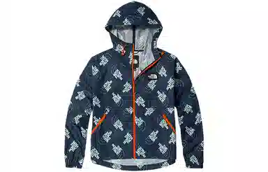 The North Face Urban Exploration 70's Retro Print Windbreaker Blue