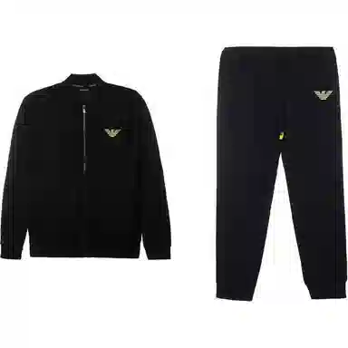 Emporio Armani FW24 Logo Tracksuit Black