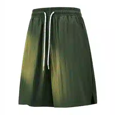 兰缪 美式复古高街风纯色基础款山系户外跑步骑行健身日常柔软通勤亲肤舒适透气运动直筒宽松冰丝凉感速干五分裤休闲短裤 男女同款