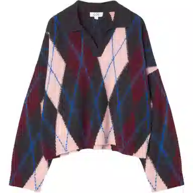 COS Quilted Collar Knit Sweater