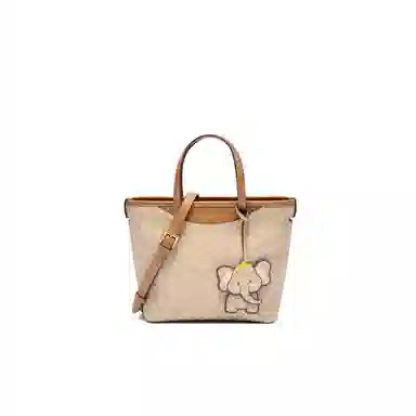 BELLE Vintage Simple Tote Medium Apricot