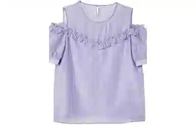 【dme】 通勤法式纯色短袖衬衫 女款