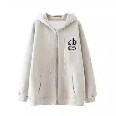 草本初色 连帽宽松薄款字母印花舒适通勤卫衣 男女同款