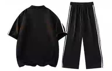 王者荣耀 标语款 美式复古百搭简约宽松舒适居家通勤户外半开拉链门襟上衣抽绳长裤休闲运动套装 男女同款