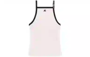 COURREGES SS24 BUCKLE CONTRAST TANK TOP Lime Stone