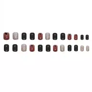 馨枕居 爆闪爱心  穿戴甲 短梯黑色跳色