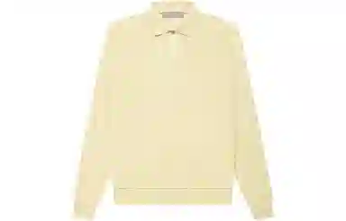 Fear of God Essentials FW22 Womens Velour Ls Polo CANARY Polo