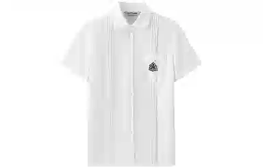 东鲸岁时记 刺绣领带翻领单排扣短袖衬衫 女款