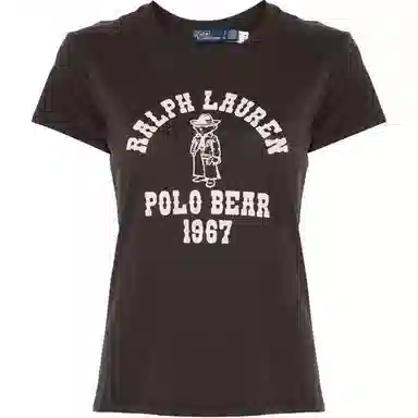 Polo Ralph Lauren SS24 Bear Logo T-Shirt Charcoal